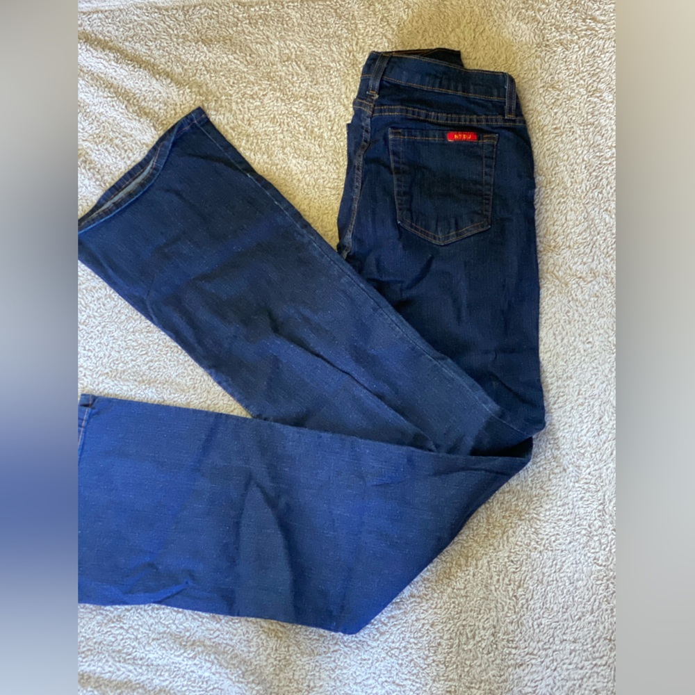 NYDJ Tummy Tuck Jeans wide leg dark blue 12